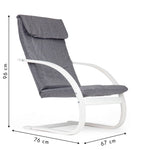 Stolica za ljuljanje white/charo MODERNHOME