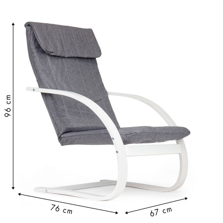 Stolica za ljuljanje white/charo MODERNHOME