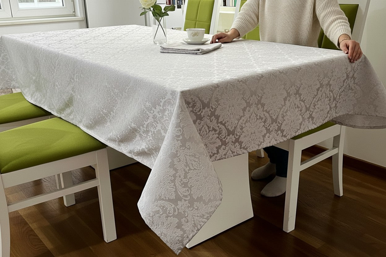 Stolnjak Delux 150x220cm Kruna - Siva boja