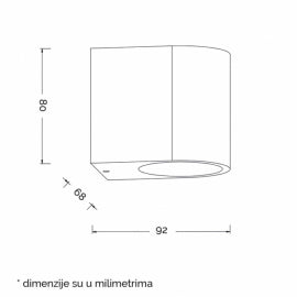 Svetiljka W10401 Zidna 1*GU10 IP65 Crna (Jm-076)
