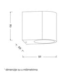 Svetiljka W10401 Zidna 1*GU10 IP65 Crna (Jm-076)