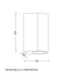 Svetiljka W10402 Zidna 2*GU10 IP65 Crna