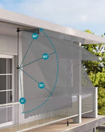 Tenda za terasu i balkon sa podešavanjem visine 2X1.2M Grey Multigarden