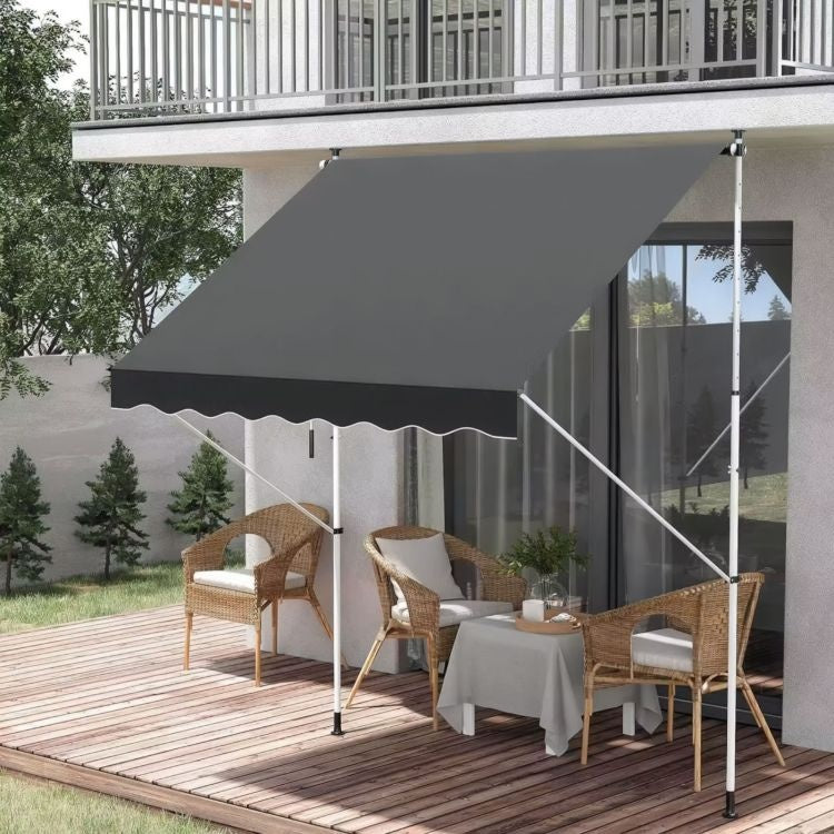 Tenda za terasu i balkon sa podešavanjem visine 3x1.2m Gray Multigarden