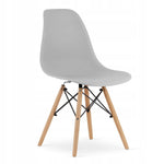 TORINO OKRUGLI STO 80 cm WHITE + Milano set 4 stolice SVETLO SIVA