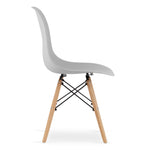 TORINO OKRUGLI STO 80 cm WHITE + Milano set 4 stolice SVETLO SIVA