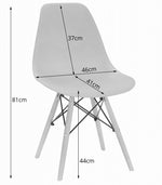 TORINO OKRUGLI STO 80 cm WHITE + Milano set 4 stolice SVETLO SIVA