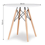 TORINO OKRUGLI STO 80 cm WHITE