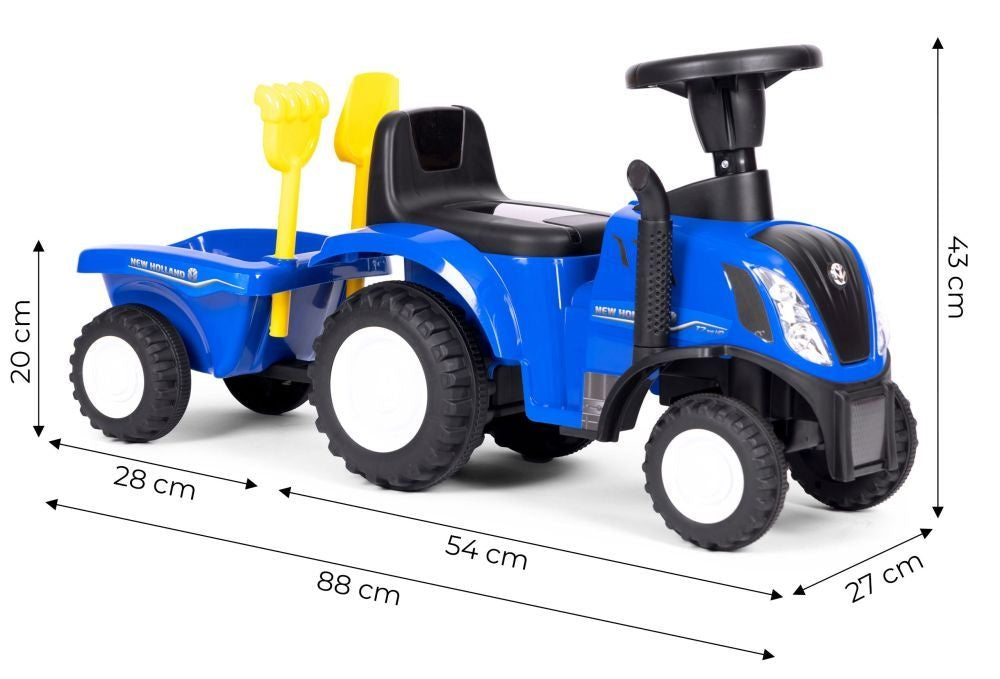 TRAKTOR SA PRIKOLICOM BLUE ECOTOYS