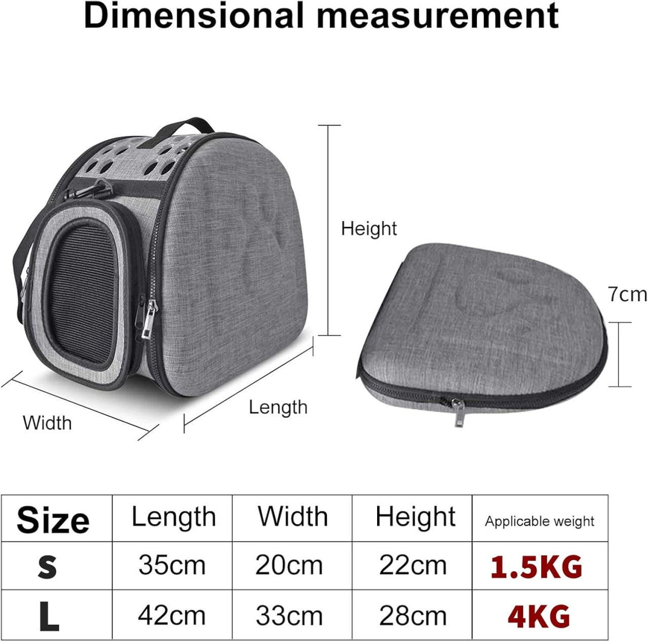 TRANSPORTNA TORBA ZA KUCNE LJUBIMCE LUX DARK GRAY