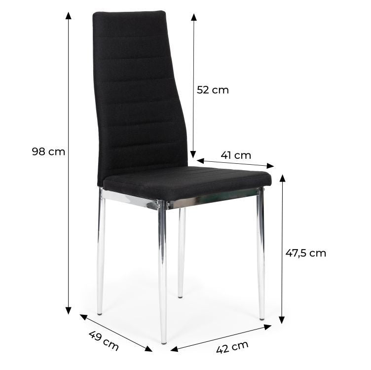 Trepezarijske stolice set 4 kom Tami eko koža Black