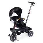 Tricikl za decu sa rotirajućim sedištem, gurajućim rukohvatom i tendom black, ECOTOYS