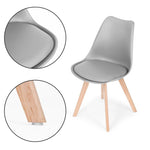 Trpezarijske stolice set 4 kom Filipo light grey 2