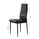 Trpezarijske stolice set 4 kom Tami full black