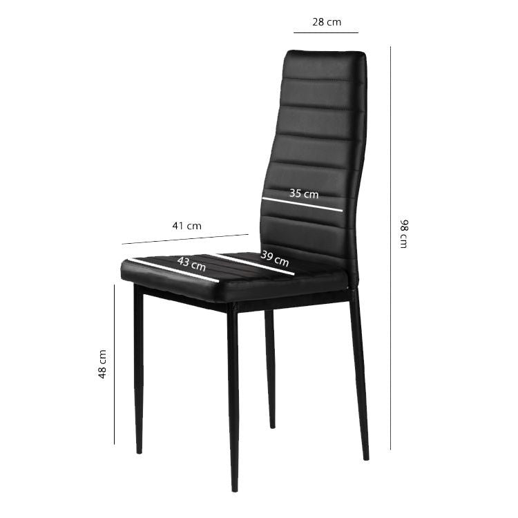 Trpezarijske stolice set 4 kom Tami full black