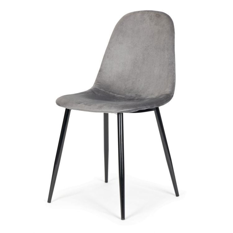 Trpezarijske stolice set 4 kom Velvet siva