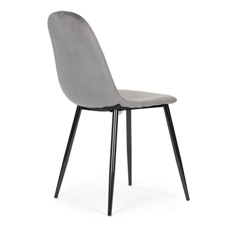Trpezarijske stolice set 4 kom Velvet siva
