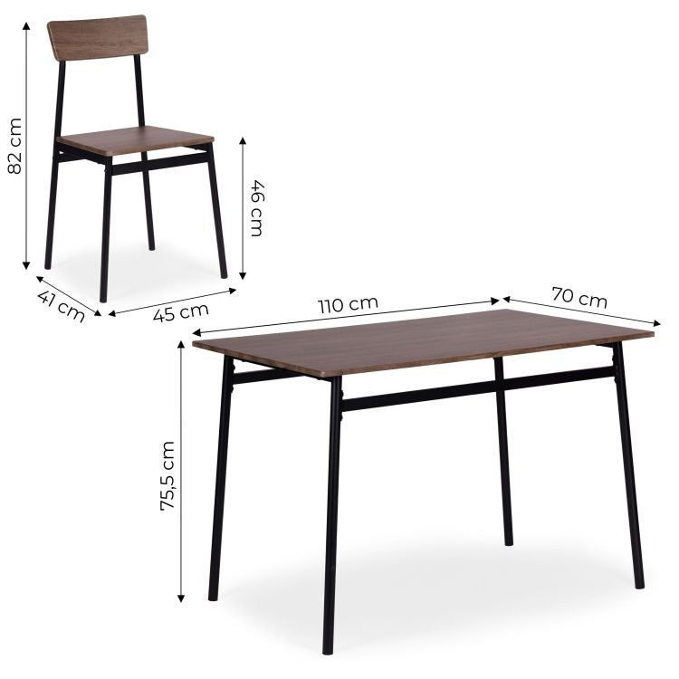 Trpezarijski Set Sto + 4 stolice MALMO ModernHome