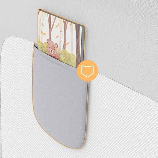 Tulano Cover 30 White-Grey, Zaštitna ograda za krevet za decu 200 cm