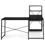 Ugaoni radni sto sa policama – Black LOFT ModernHome