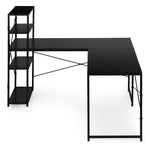 Ugaoni radni sto sa policama – Black LOFT ModernHome