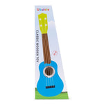 Ukulele drvena gitara za decu sa 4 najlonske žice i trzalicom bela– ECOTOYS