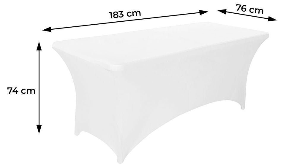 Univerzalna navlaka za sto 180 cm bela