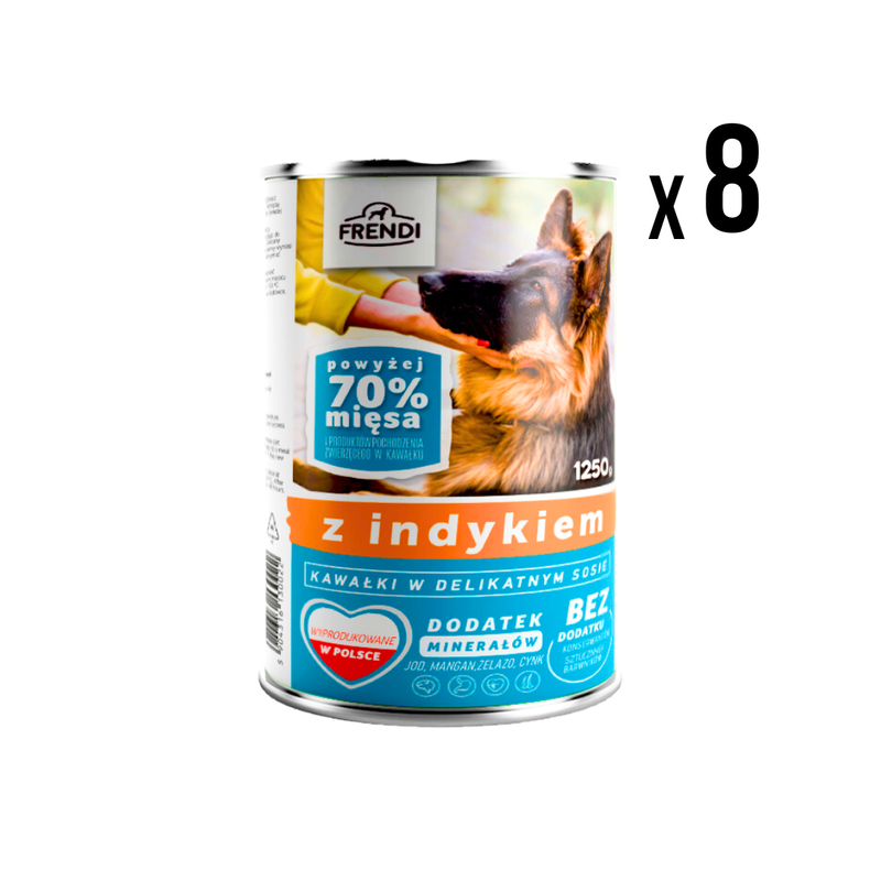 FRENDI Vlažna hrana za pse Ćuretina 1.250g x8 kom