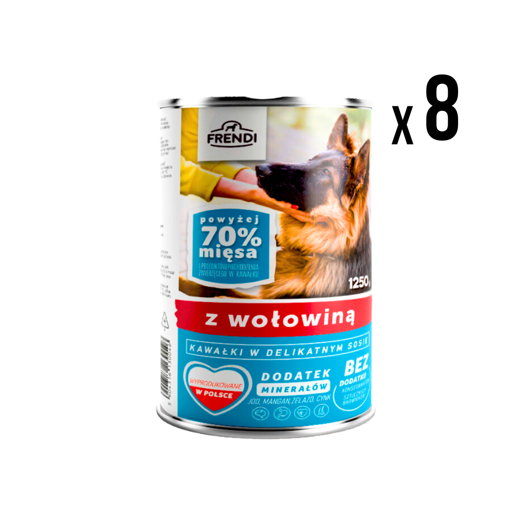 FRENDI Vlažna hrana za pse Govedina 1.250g x8 kom