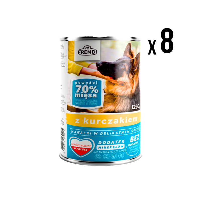FRENDI Vlažna hrana za pse Piletina 1.250g x8 kom
