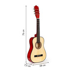VELIKA DRVENA GITARA ZA DECU CRVENA