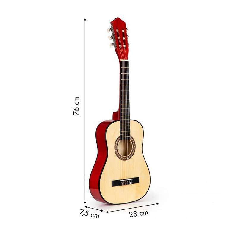 VELIKA DRVENA GITARA ZA DECU CRVENA