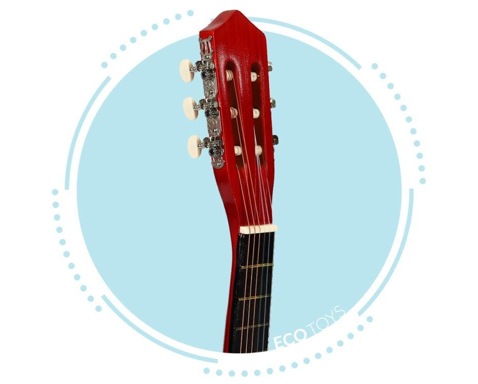 Velika klasična drvena gitara za decu sa 6 žica – ECOTOYS