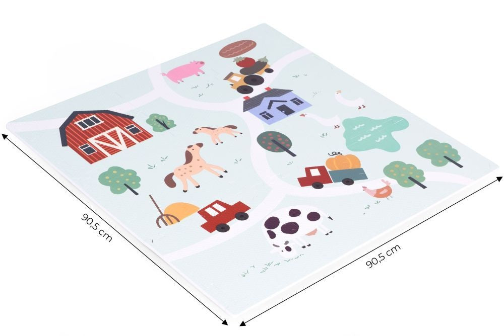 Velika podloga za igru EVA FOAM Farma 01 90.5x90.5 cm 21 deo ECOTOYS