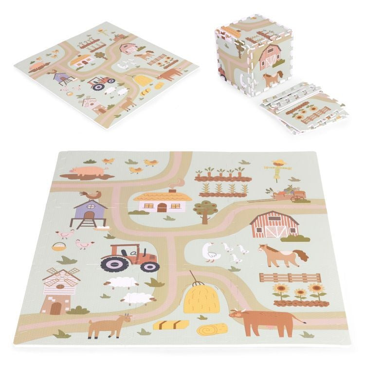 Velika podloga za igru EVA FOAM Farma 02 90.5x90.5 cm 21 deo ECOTOYS