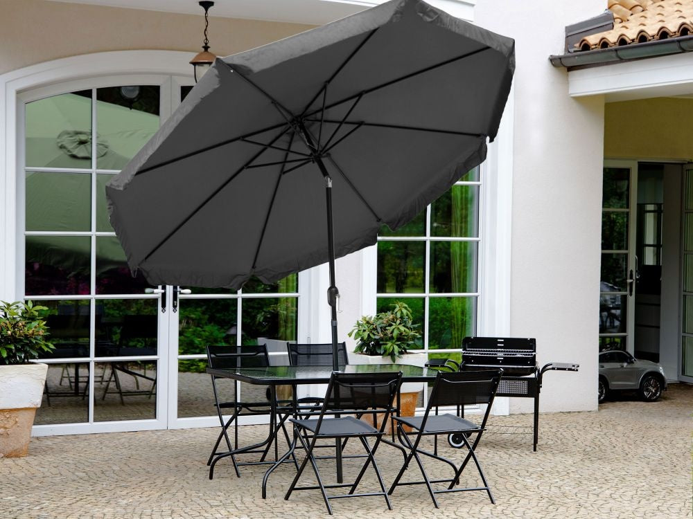 Veliki 3m suncobran sa nagibom Dark grey