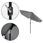 Veliki 3m suncobran sa nagibom Dark grey