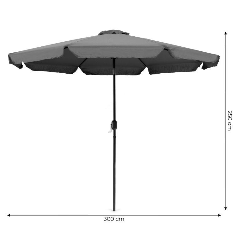 Veliki 3m suncobran sa nagibom Dark grey