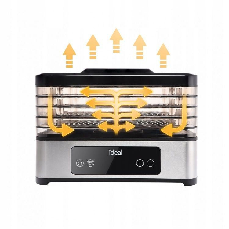 Veliki dehidrator hrane za voće i povrće sa konvekcijom, 400 W, tajmer, IDEAL INOX