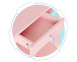 Veliki drveni sto za šminkanje za devojčice sa ogledalom, Pink, ECOTOYS