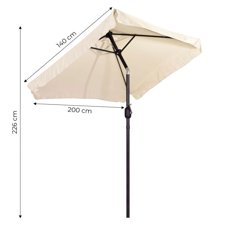 Veliki pravugaoni suncobran BEIGE