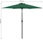 Veliki ugaoni suncobran GREEN