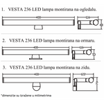 Vesta 236 Zidna Lampa 6W 4000K Hrom