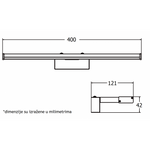 Vesta 238 Zidna Lampa 8W 4000K Crna