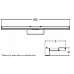 Vesta 238 Zidna Lampa 8W 4000K Crna