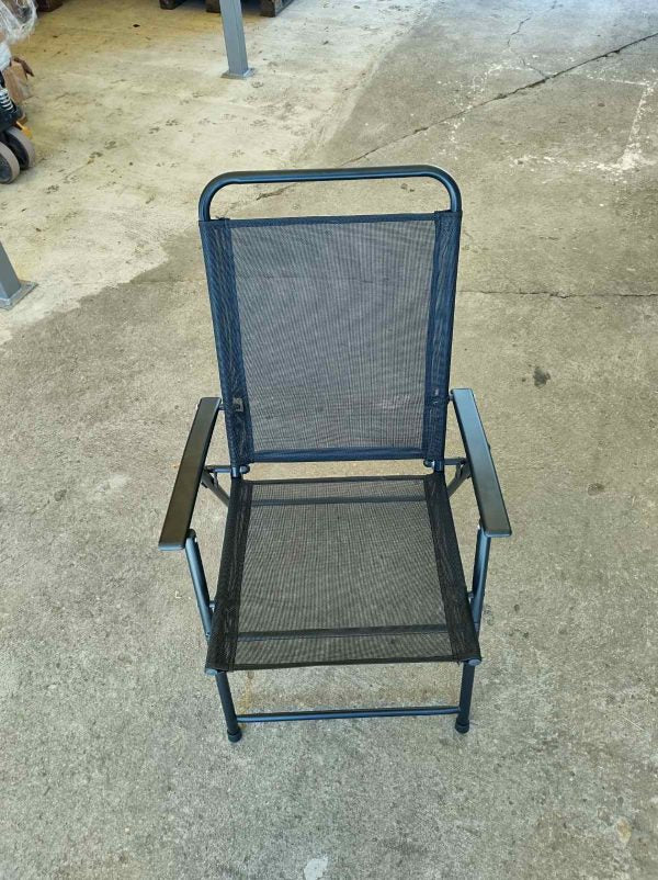 Baštenska sklopiva stolica Farm, crna, Š52cm × D55cm × V73cm