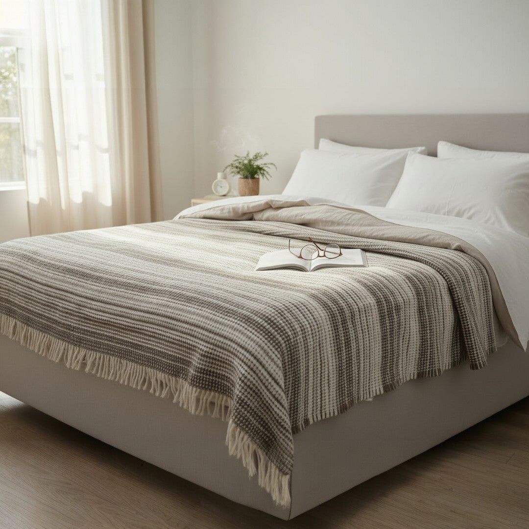 Ćebe Cozy 180x220cm Zeta Bej - Akril/Pamuk